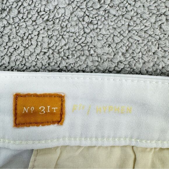 Pilcro by Anthropologie Hyphen Eyelet Chino Pants Ivory Size 31 Tall 12 - Picture 10 of 16